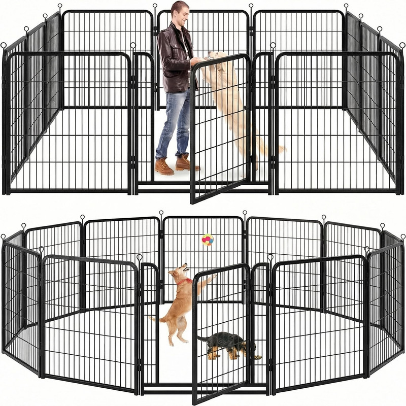 Kfvigoho Heavy Duty Outdoor Dog Playpen 40-Inch 12 Panels