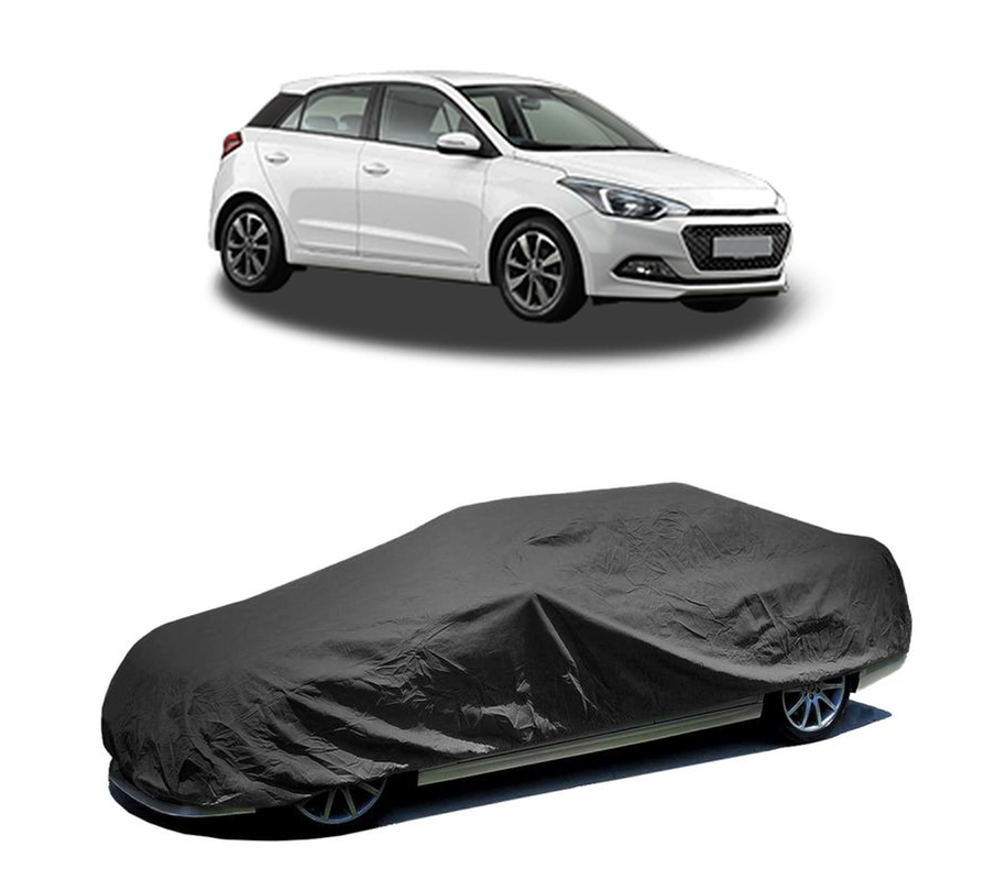 Husa tip prelata auto pentru HYUNDAI i20 II Hatchback Van (GB, IB) 2015 - 2021,culoare negru, material textil impermeabil, rezistanta la intemperii praf UV, CARPASSION Husa Protectie