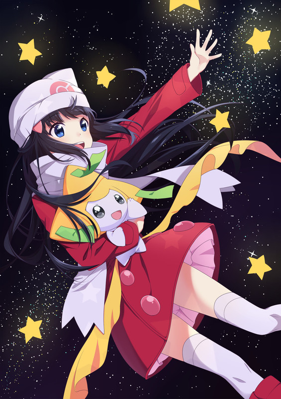 dawn-and-jirachi-pokemon-and-3-more-draw