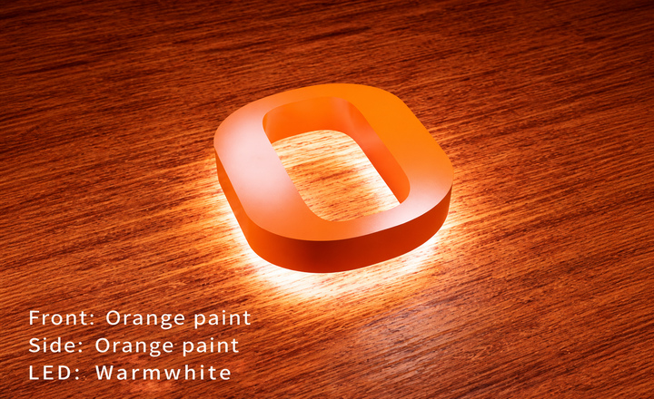 ALC-04-B acrylic luminous letter with backside halo effect