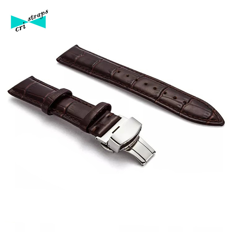 Cinturino in Cuoio Marrone scuro per Cartier Pasha 38mm 20/18 per