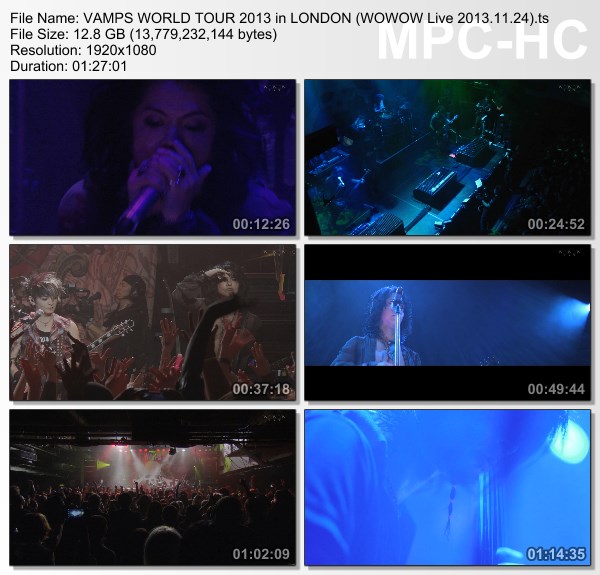 [TV-Variety] VAMPS – WORLD TOUR 2013 in LONDON (WOWOW LIVE 2013.11.24)