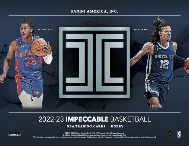 FICHE] 2022-23 PANINI IMPECCABLE - Basketball Trading Cards