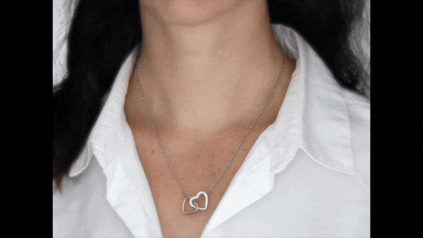 Gift for Her - Interlocking Hearts Necklace