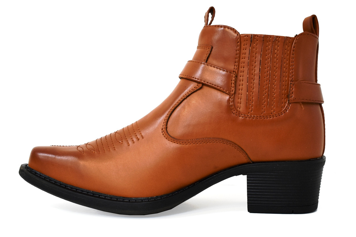 cuban heel leather boots