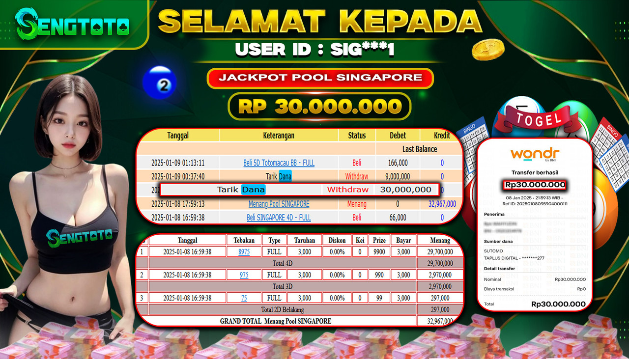 BUKTI PEMBAYARAN TOGEL SINGAPORE
