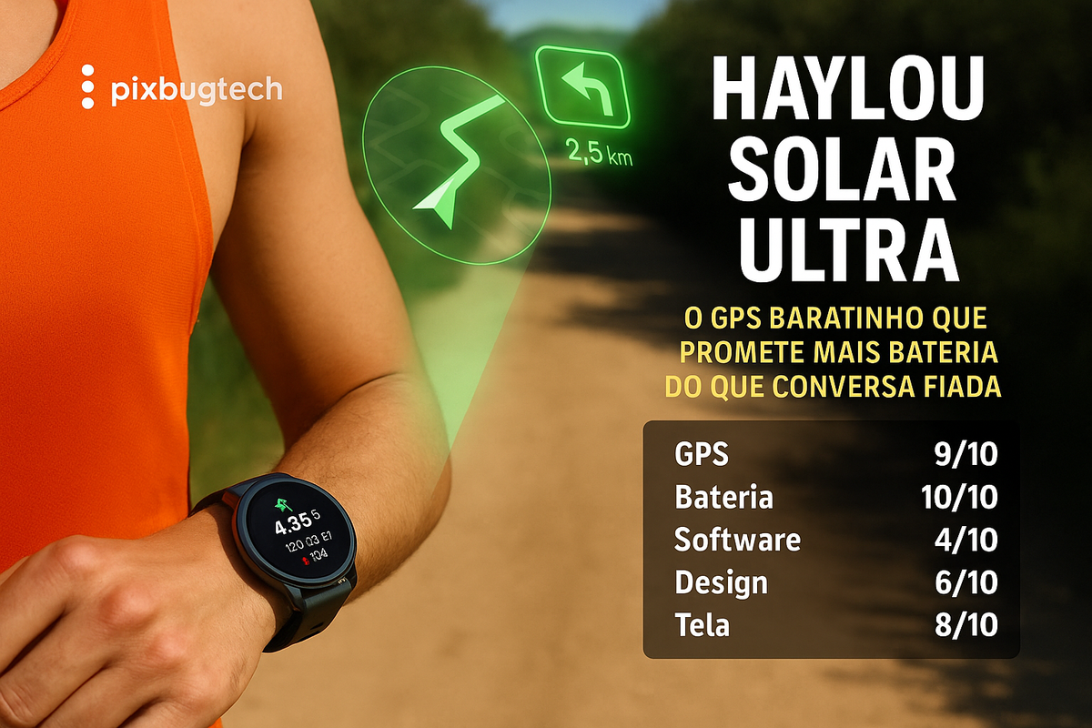 Haylou Solar Ultra – O GPS baratinho que promete mais bateria do que conversa fiada