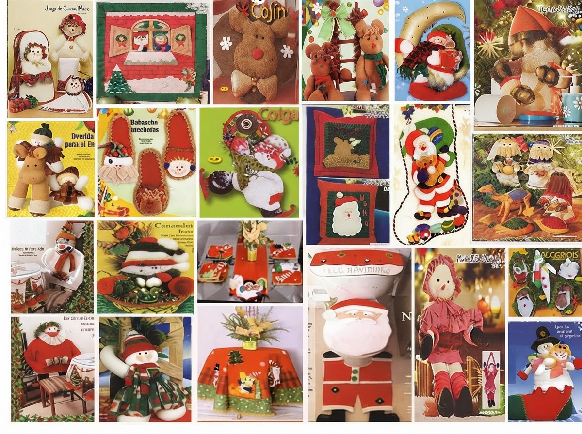 Manual manualidad paño lency muñecos navideños