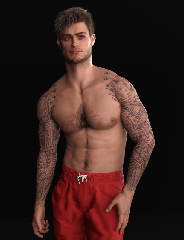 Redz Kaz Character, Hair, and Tattoos Bundle