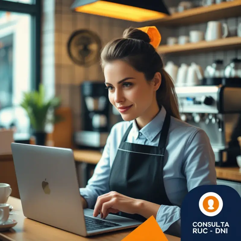 Mujer trabajando con laptop