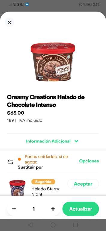 Helado de 1.89 en 65 en rappi 
