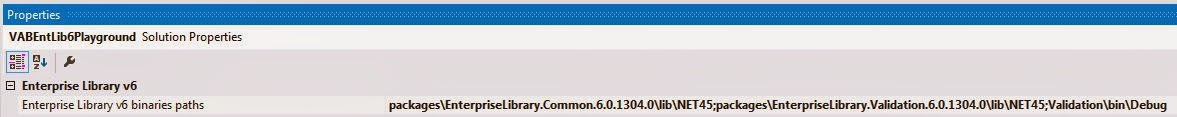 Fig. 6: Add relative path of custom validator dll's to the EntLib path of solution