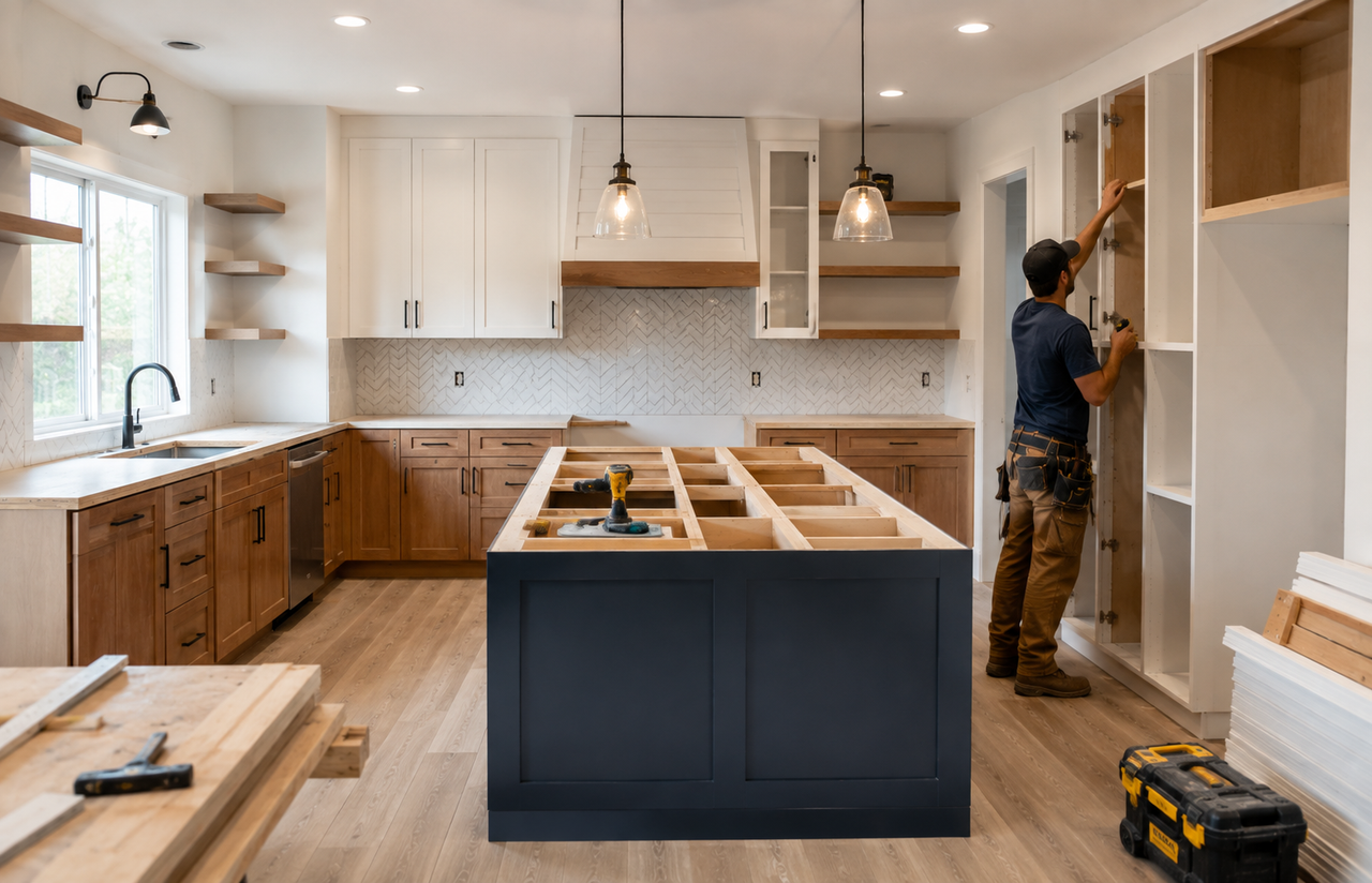 Cabinetry and countertop work