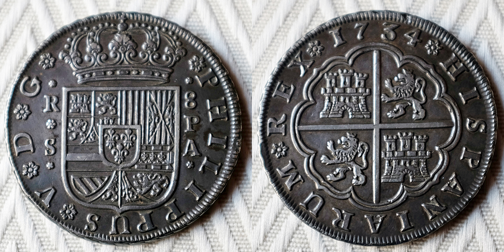 8 reales Felipe V. Sevilla. 1734. DSCF0841b