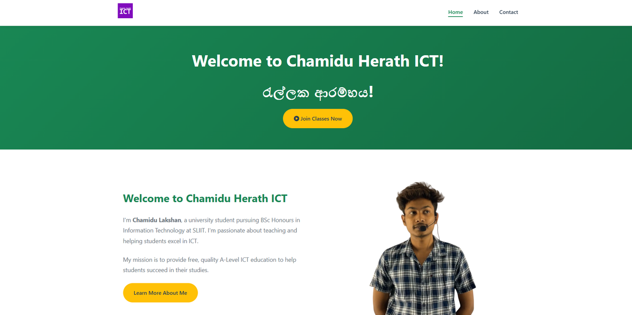 ICT Class Website Preview