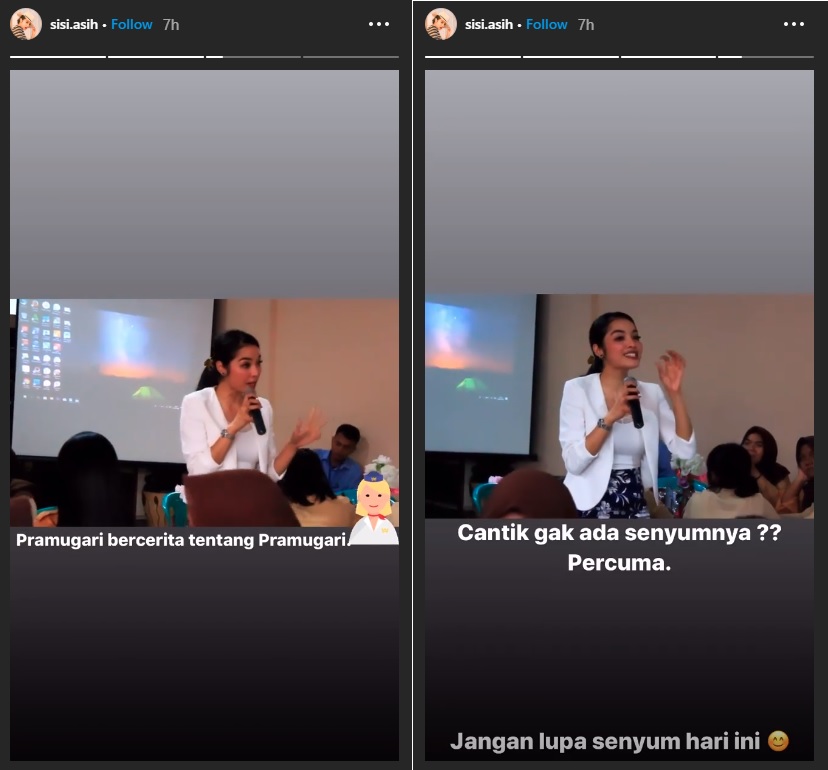 Sisi Asih saat menjadi pembicara