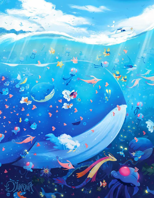 milotic-marill-wingull-magikarp-luvdisc-