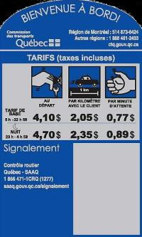 Tarifs-Commission des Transports du Quebec.