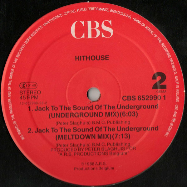 Hithouse – Jack To The Sound Of The Underground ( Vinil, 12, 33 ⅓ RPM)( CBS – CBS 652990 1)  1989  (320)  23/12/2022 R-49622-1529613748-7760-jpeg
