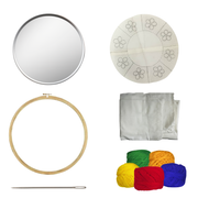 Penkraft Kantha Art on Wall Mirror DIY Kit | Complete DIY Craft Kit for Beginners & Hobby Artists