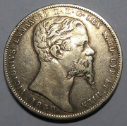 5 Liras, Víctor Manuel II - Cerdeña, 1850. Dedicado a mail IMG-20190327-183632