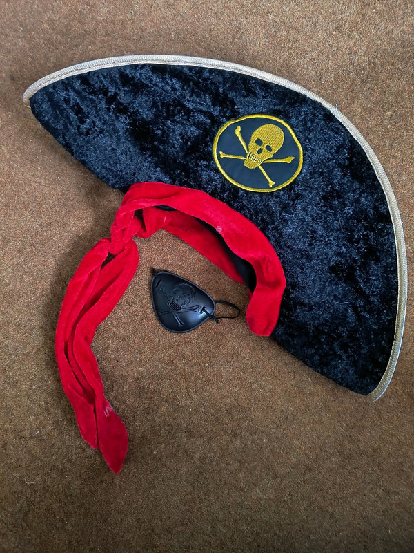 Black And Red Pirate Hat