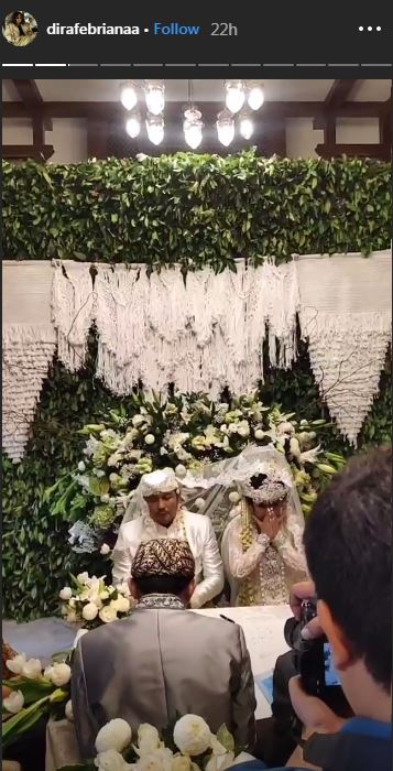 Tiwi eks T2 dan Arsyad Rahman saat ijab qobul