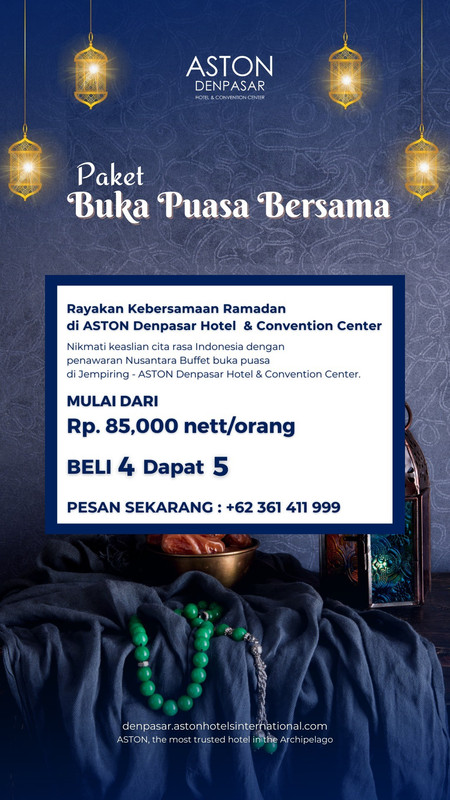 ASTON Denpasar, satu di antara hotel di Denpasar yang menawarkan paket bukber murah meriah.