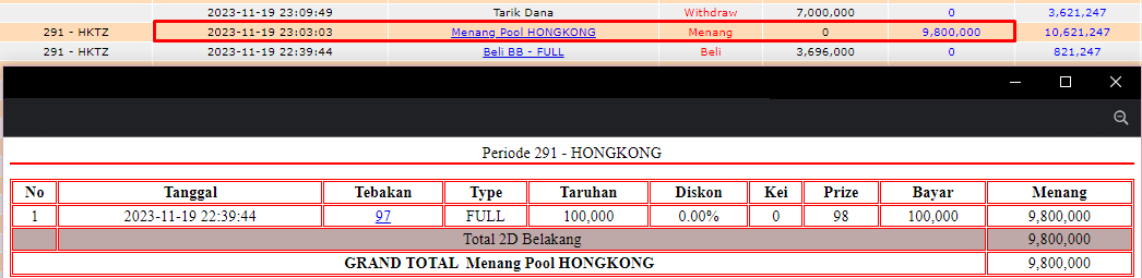 Bukti JP slot hari ini