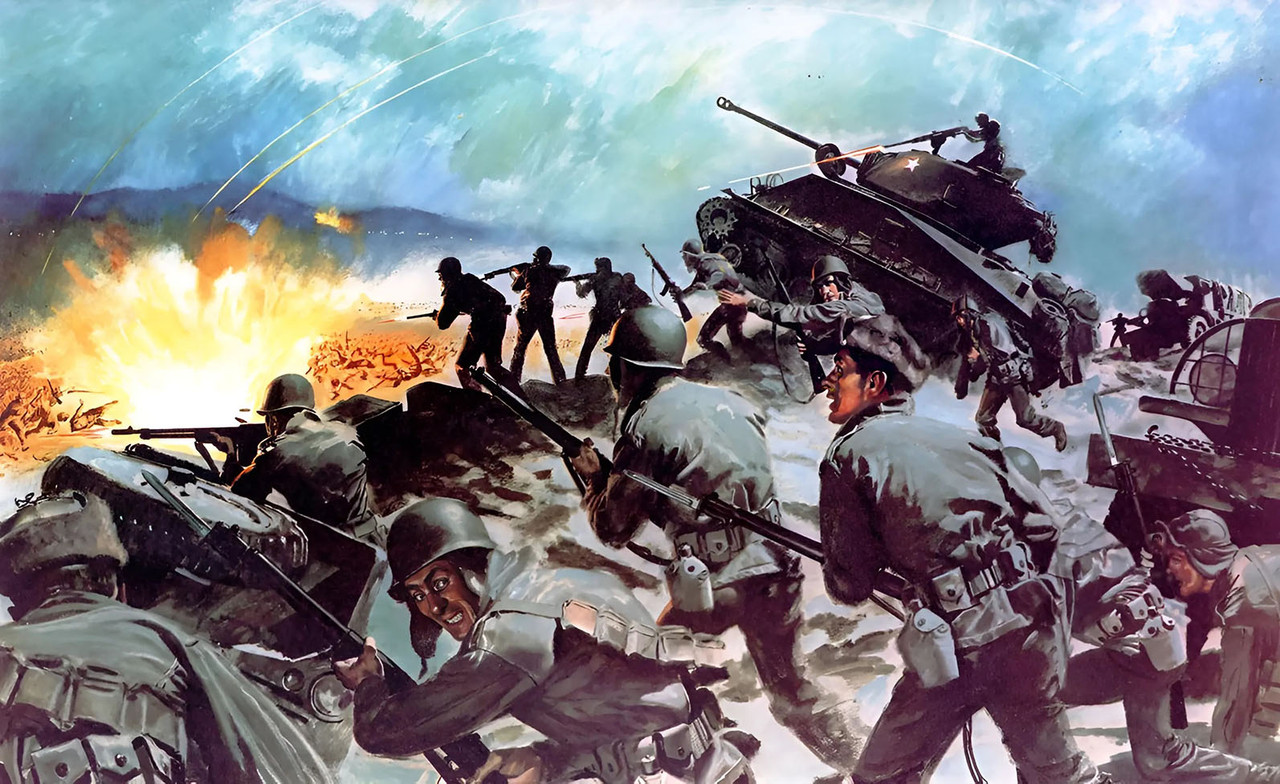 Corea,Chipyog-ni,23 Regimiento Detiene El Ataque De Las Tropas enemigas