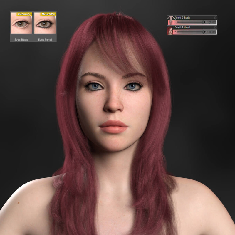 Violett 9 Pro Textures for Genesis 9