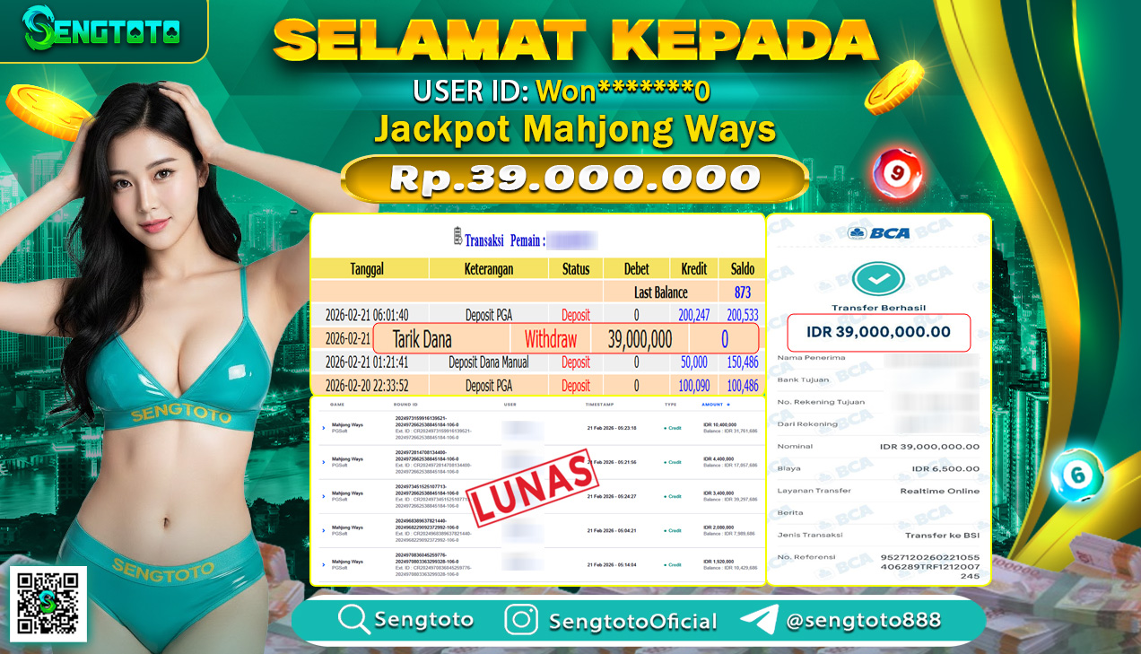 BUKTI PEMBAYARAN SLOT MAHJONG WAYS
