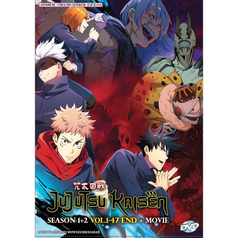 Jujutsu Kaisen Season 1-2 & Movie Complete Anime DVD English Dubbed