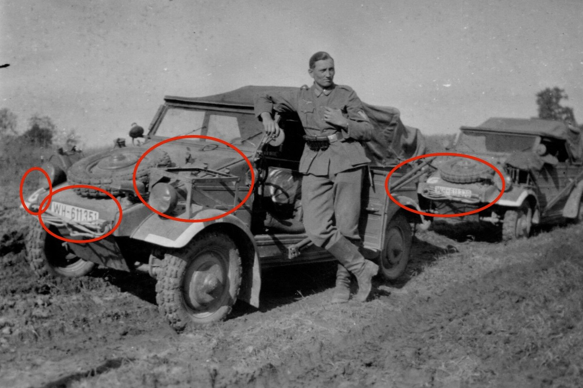 3 Orig. Foto VW 82 Kübelwagen Russland- 1943
