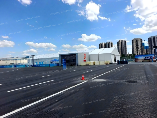 Lingtong warehousing tent used for emergency disaster relief supply depot