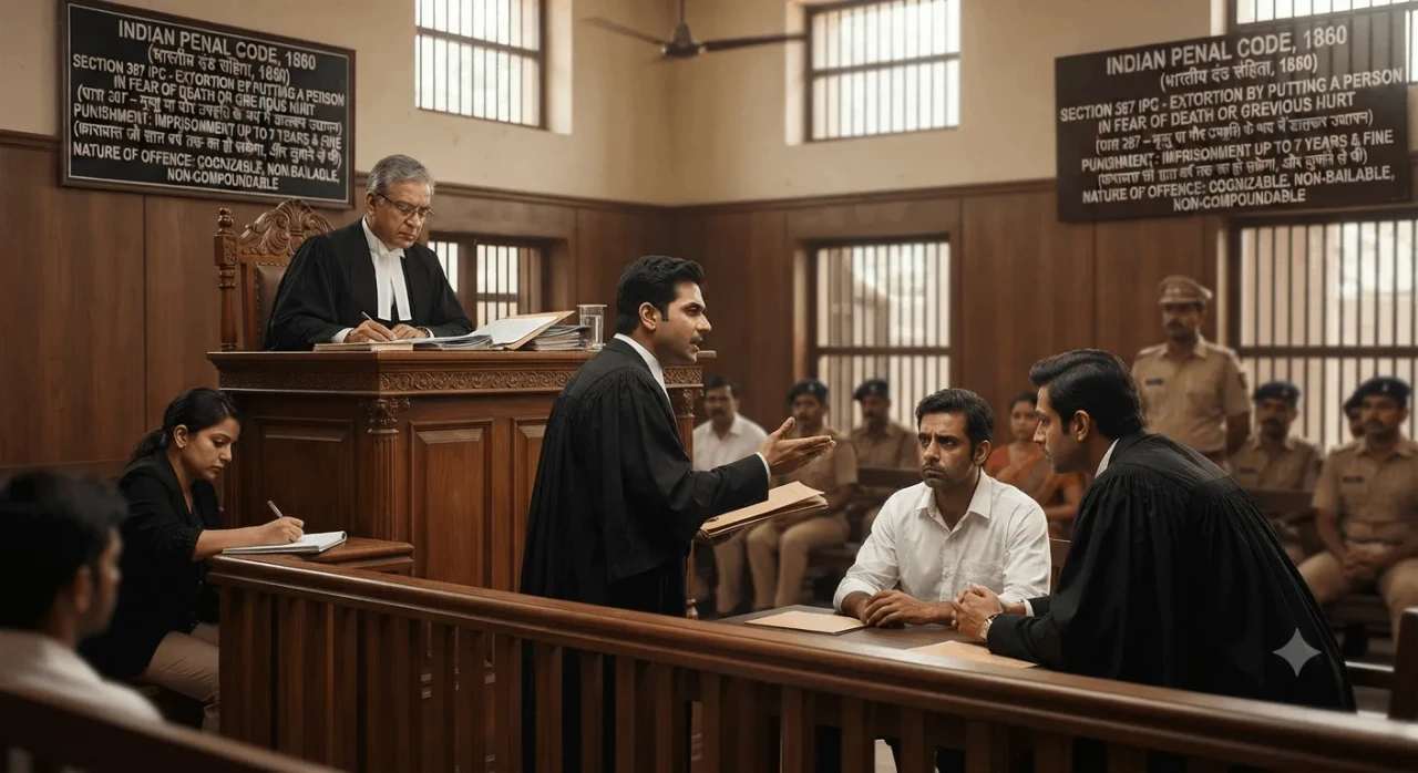 Section 387 IPC: Putting Person in Fear of Death or Grievous Hurt for Extortion