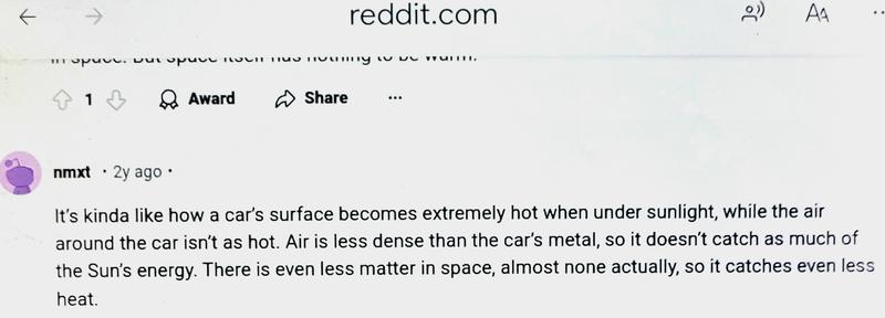 Radiation density and heat