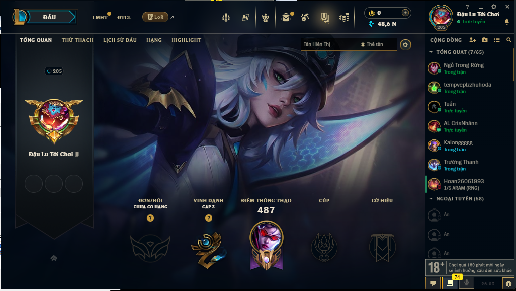 Acc LMHT # - Không Khung