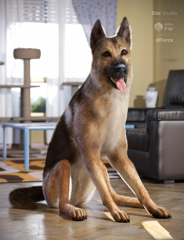 German Shepherd for Daz Dog 8