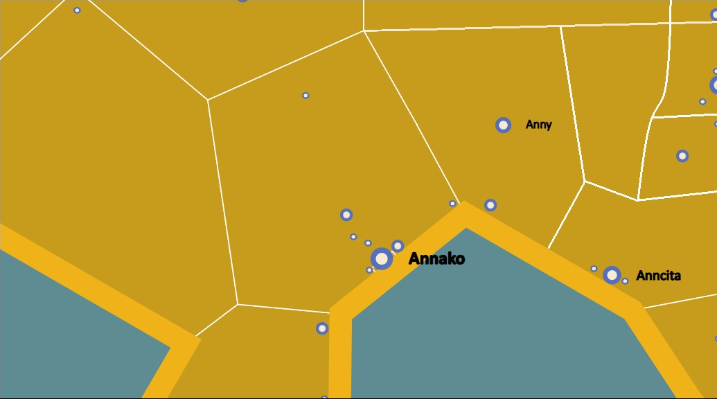 Carte du Sud de l'île d'Anna