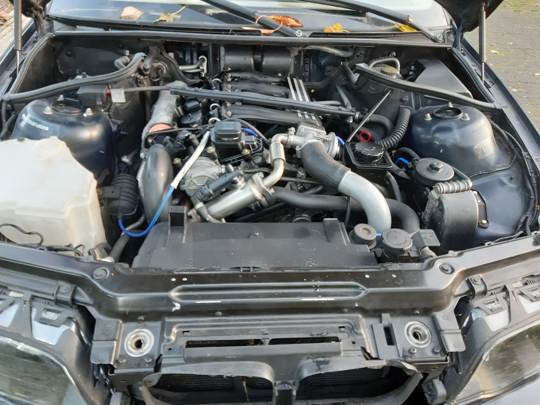 De motor van de BMW 320D