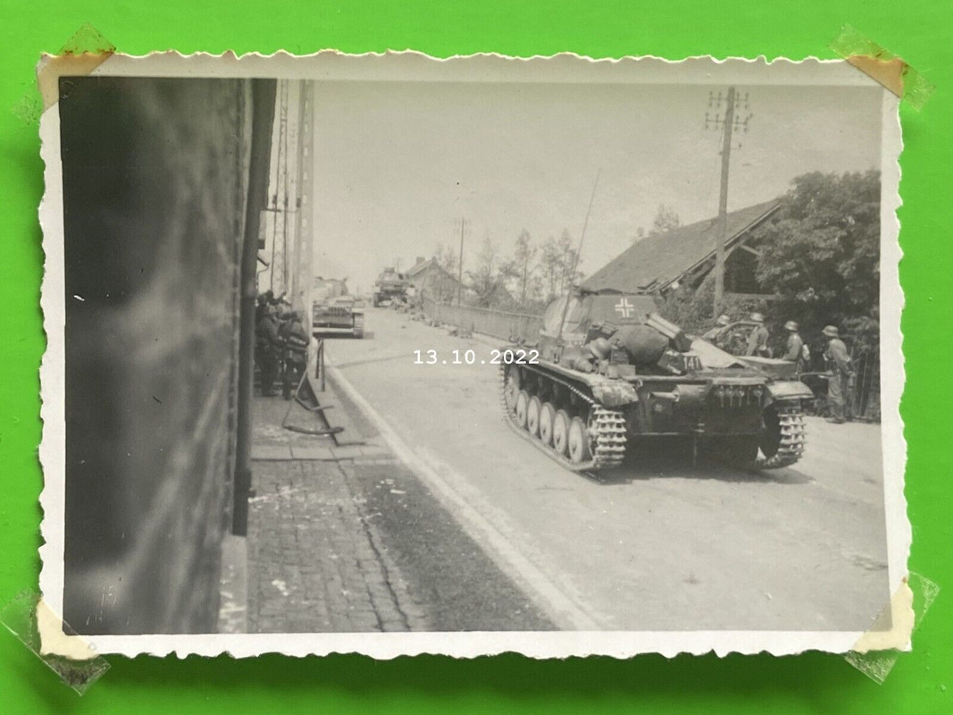 Wk2, Foto, 2. Panzerarmee, Panzer im Kampf in La Bassée, Frankreich 1940,