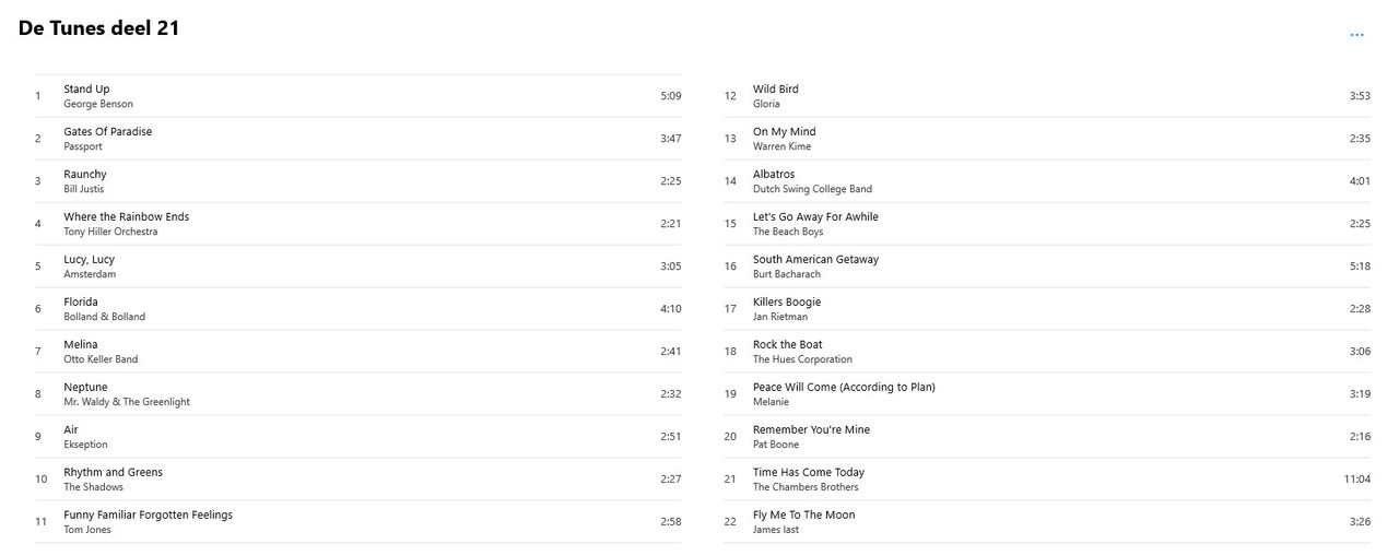tunes back 21