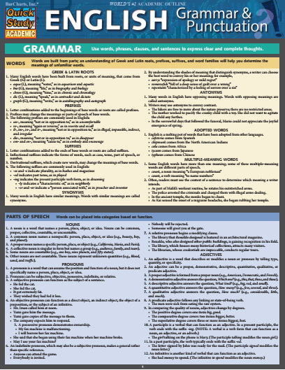 English Grammar & Punctuation (Quick Study Academic) [True PDF]