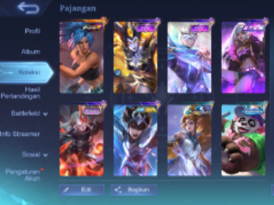 Karakter hero Mobile Legends dengan skin langka