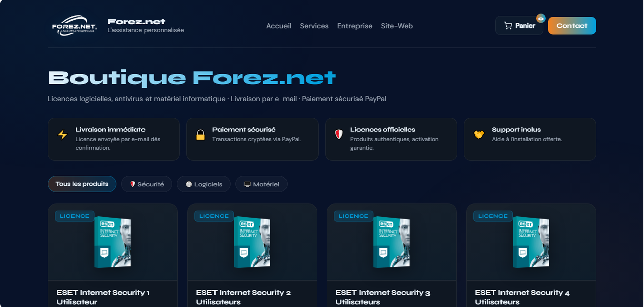 Site de Forez Net - Assistance informatique à Montrond-les-Bains