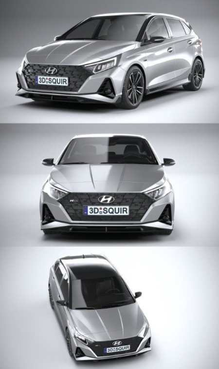Hyundai i20 N-line 2021 3d model Hyundai i20 N-line 2021 3d model