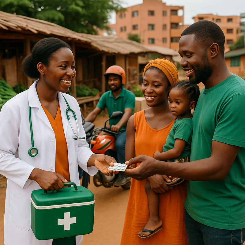 The founding team of MedAfrik discussing their plans.