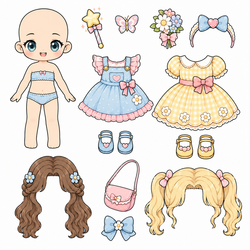 Boneca de Papel Tema 5