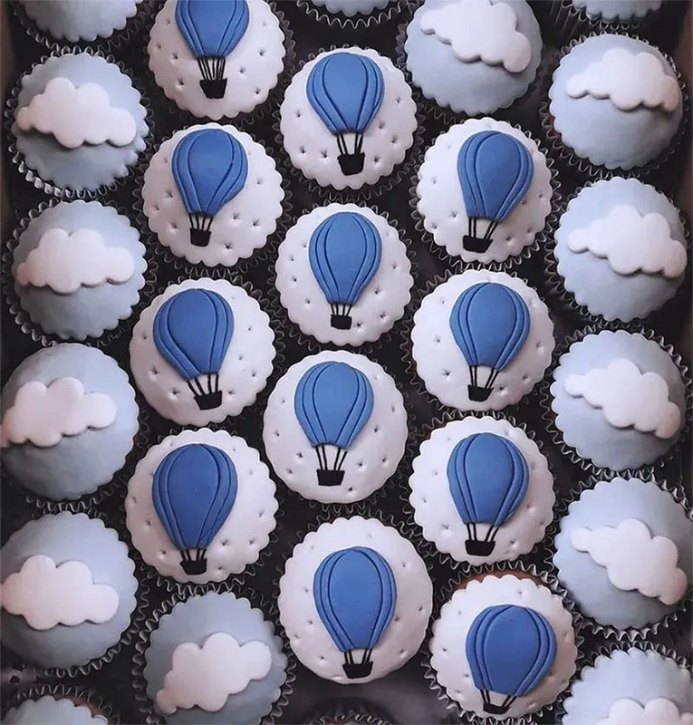 Set cortador de nubes molde en acero para pastillaje y fondant 